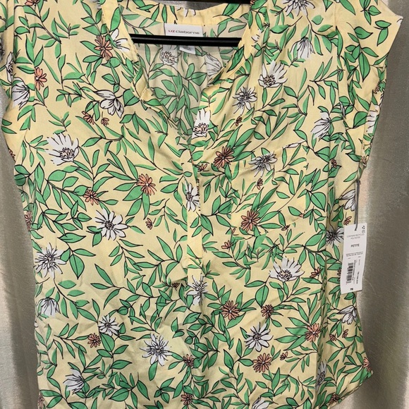Liz Claiborne Tops - Liz Claiborne Yellow and Green Floral Blouse